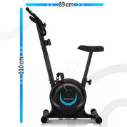 ZIPRO Ergometer Heimtrainer Fahrrad mit 8-Stufigem Magnetwiderstand, Smartphone-Halter, LCD-Monitor, Verstellbarem Sattel, Hometrainer Fahrrad für Cardiotraining zu Hause, Leichtes Fitnessbike