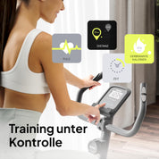 ZIPRO Ergometer Heimtrainer Fahrrad mit 8-Stufigem Magnetwiderstand, Smartphone-Halter, LCD-Monitor, Verstellbarem Sattel, Hometrainer Fahrrad für Cardiotraining zu Hause, Leichtes Fitnessbike